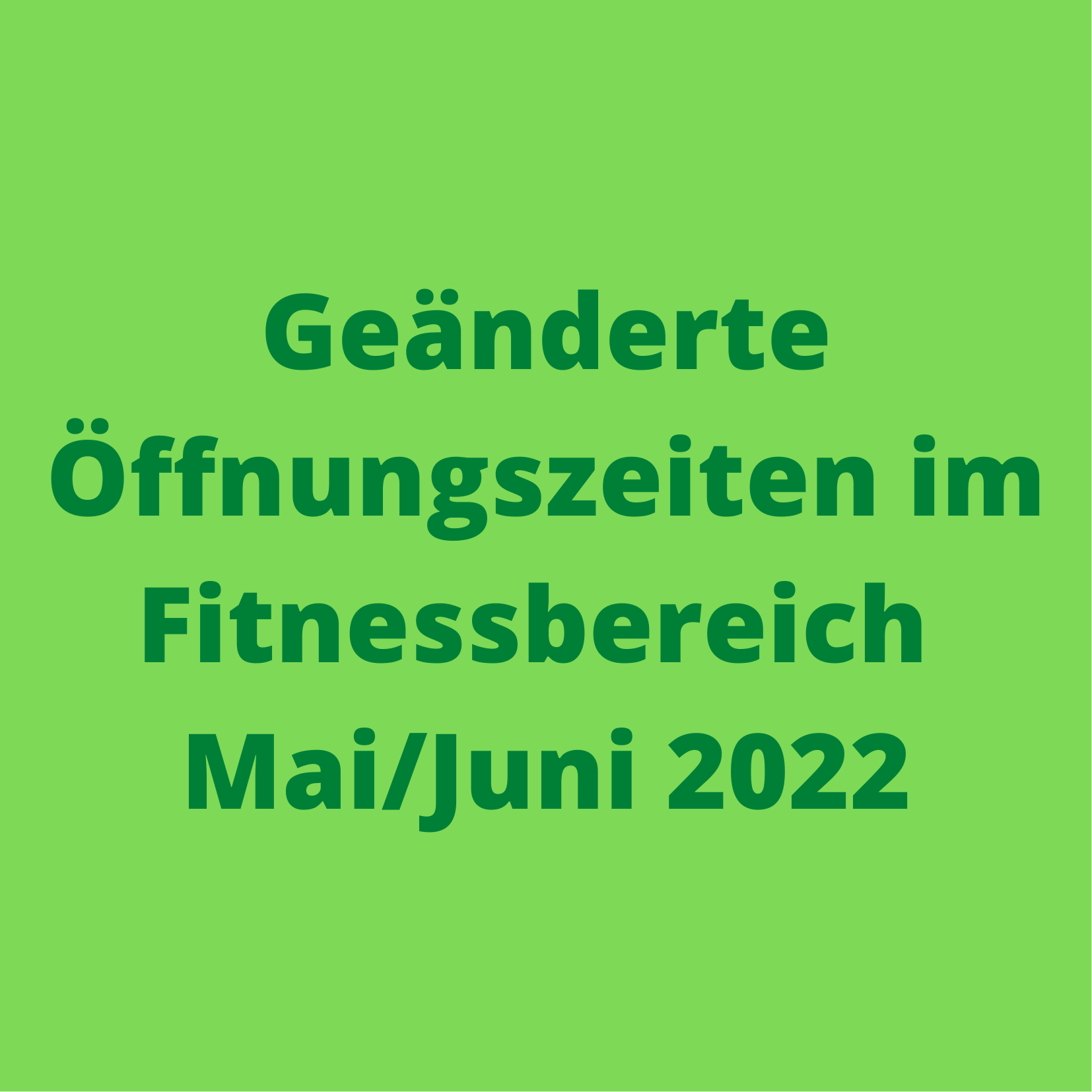 Geänderte Öffnungszeiten Fitness  in Rommelshausen und Berglen